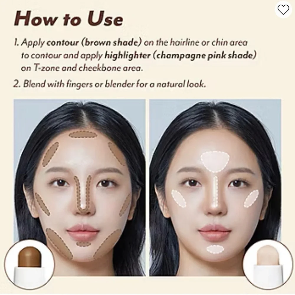 I'M MEME Multistick Dual Highlighter and Contour - Color: 002 Cool Contour - NEW